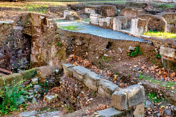 Restes Ghettarello Deuxième Ghetto Juif Rome Sur Piazza Monte Savello — Photo