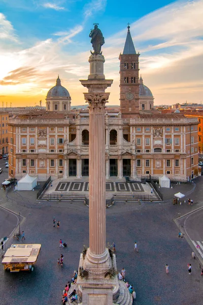 Piazza Santa Maria Maggiore Roma Italia — Foto Stock