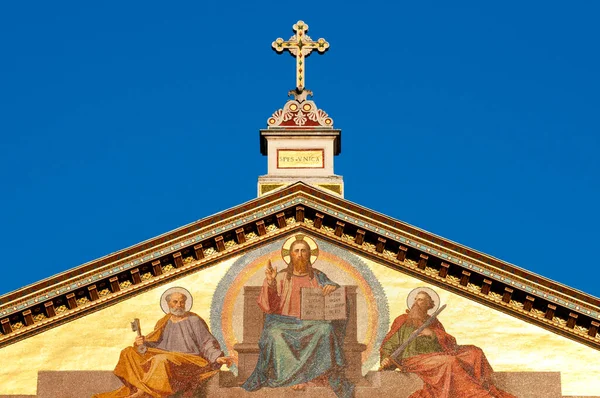 Tympanum San Paolo Fuori Mura Roma Itália — Fotografia de Stock