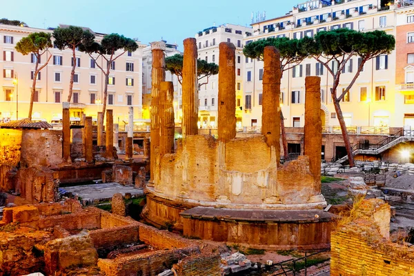 Templi Romani Largo Torre Argentina Roma Italia — Foto Stock