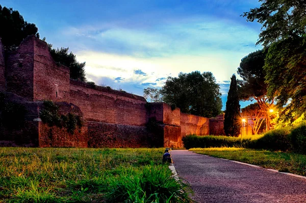 Parco Integrato Delle Mura Aureliane Roma Itália — Fotografia de Stock