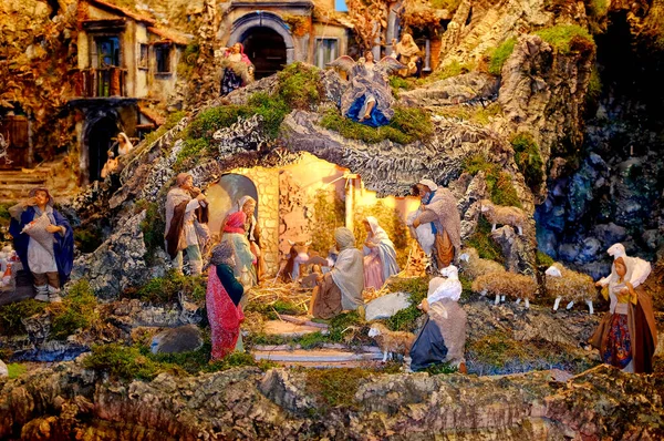 Bir Talyan Presepe Inin Yakın Çekimi — Stok fotoğraf