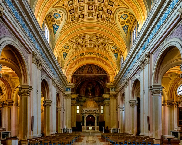 Interior Basílica Santi Bonifacio Alessio Roma Italia — Foto de Stock