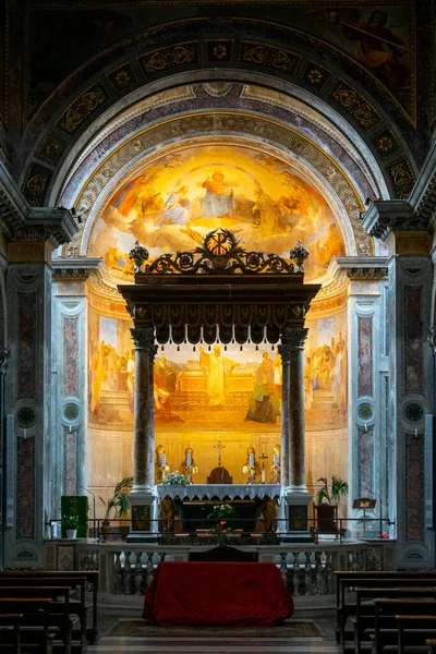 Interiér Kostela San Nicola Carcere Řím Itálie — Stock fotografie