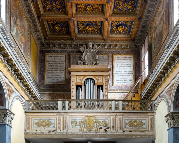 Varhany Kostela San Nicola Carcere Řím Itálie — Stock fotografie