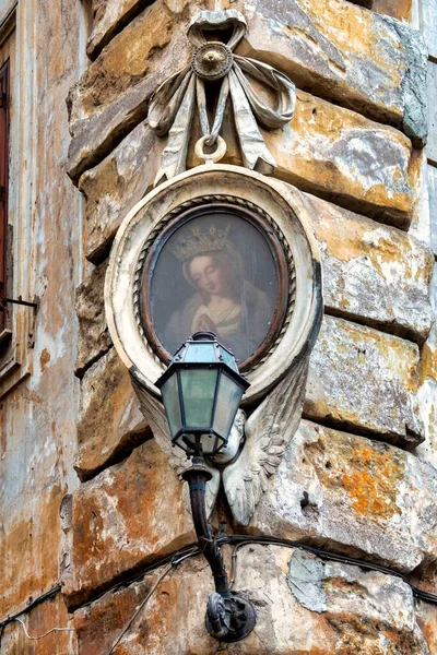 Madonna Della Pieta Corner Dei Coronari Monte Vecchio Rome Italy — Fotografia de Stock