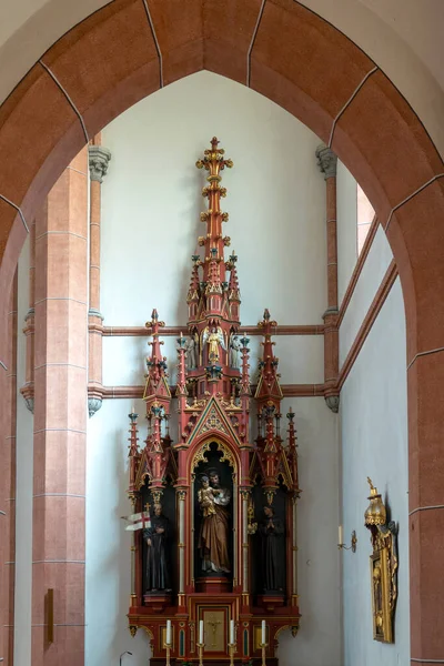 Altar Statue Joseph Nikolaikirche Villach Austria — Fotografia de Stock