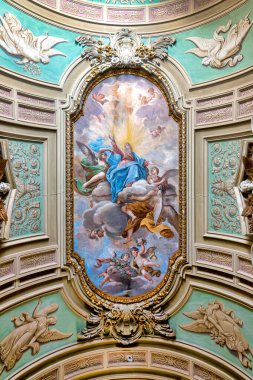 Sebastiano Ceccaroni 'den Fresco Santi Sergio e Bacco degli Ucraini, Roma İtal Kilisesi' nin fıçı mahzeninde