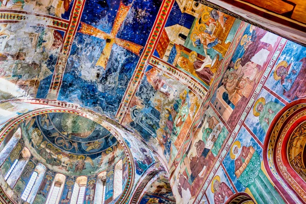 Peinture Murale Sur Mur Église Vierge Marie Bienheureuse Monastère Gelati — Photo