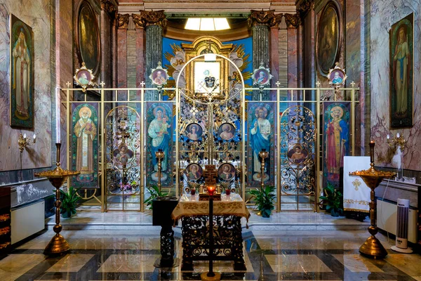 Interieur Van Kerk Van Santi Sergio Bacco Degli Ucraini Rome — Stockfoto
