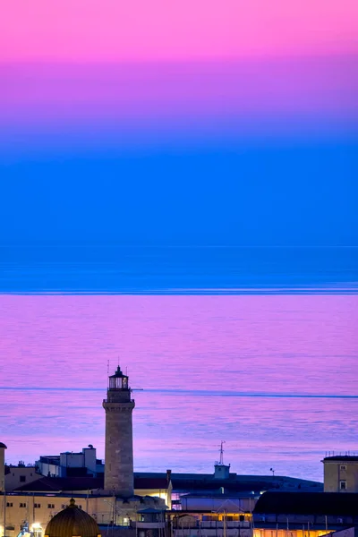 Lanterna Trieste Lighthouse Sunset Trieste Italy — Stock Photo, Image