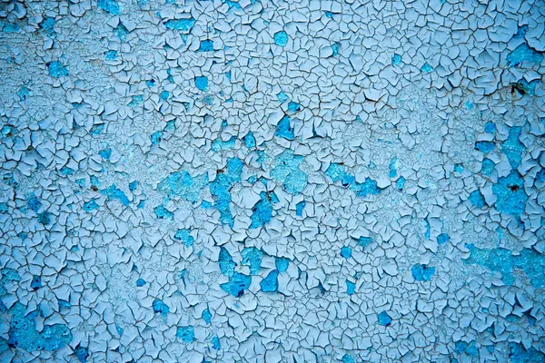 Rozsdás felületi textúra. Kék festék hámozása. Háttér — Stock Fotó