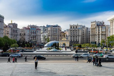 Independence Square, central squere of Ukraine, Kyiv, Ukraine, 8-05-2021