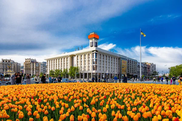 乌克兰中央广场独立广场 乌克兰基辅 2021年5月8日 — 图库照片