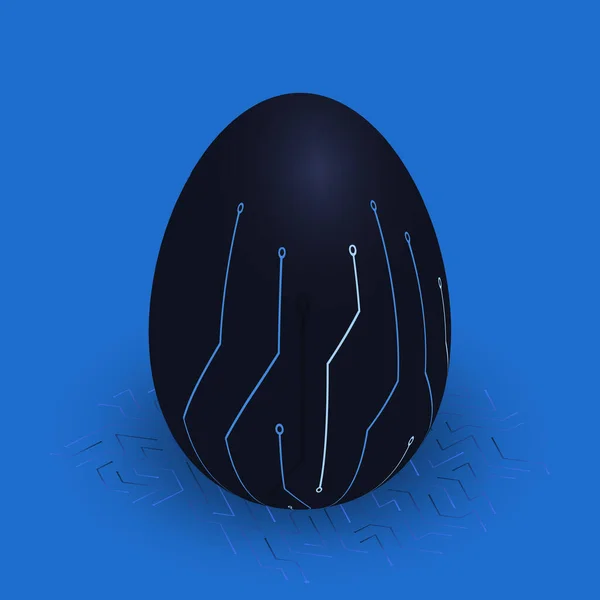 Teknolojik Paskalya yumurtası kavramı — Stok Vektör