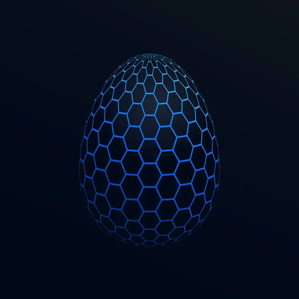 O conceito de um ovo de Páscoa tecnológico. — Vetor de Stock