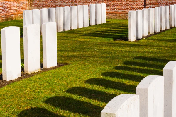 Στρατιωτικό κοιμητήριο 1ο παγκόσμιο πόλεμο Φλάνδρα — Φωτογραφία Αρχείου