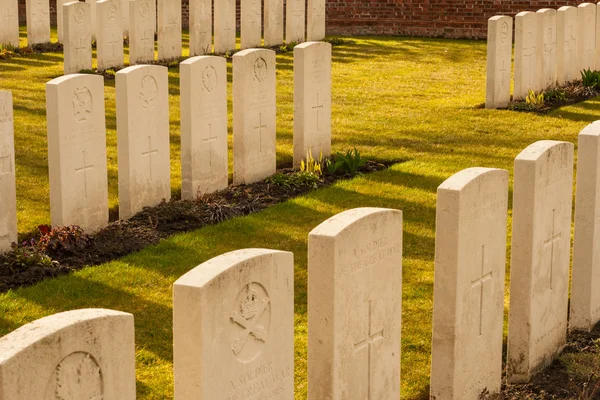 軍の墓地の第 1 世界大戦フランダース — ストック写真