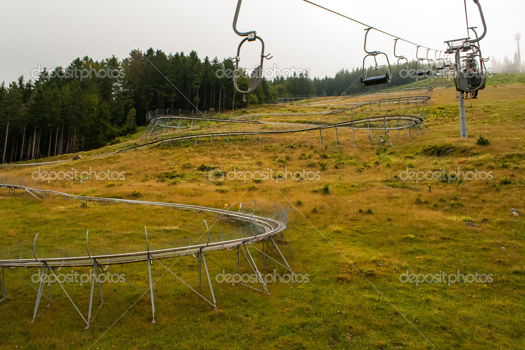 Roll coaster downhill in todtnau Germany black forest