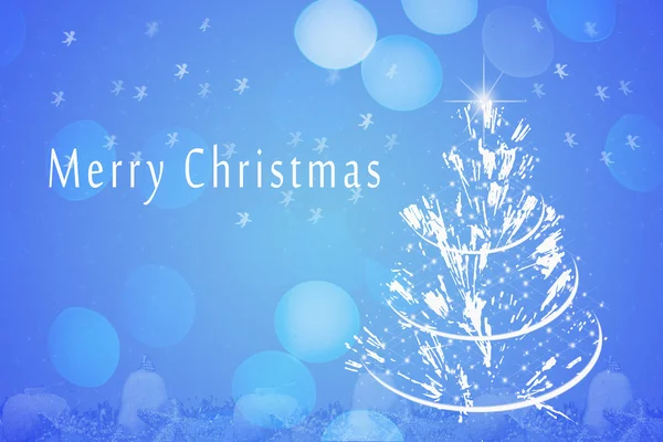Christmas background with Christmas tree and lights — Stock Photo, Image