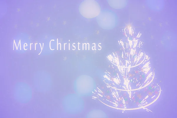 Christmas background with Christmas tree and lights — Stock Photo, Image