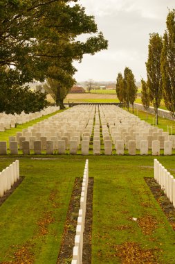 Tyne Cot Cemetery in Ypres world war belgium flanders clipart