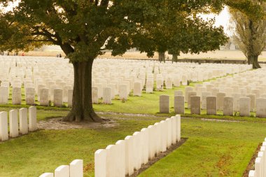 Dünya Savaşı'ndan bir mezarlık tyne karyolası Belçika Flaman ypres