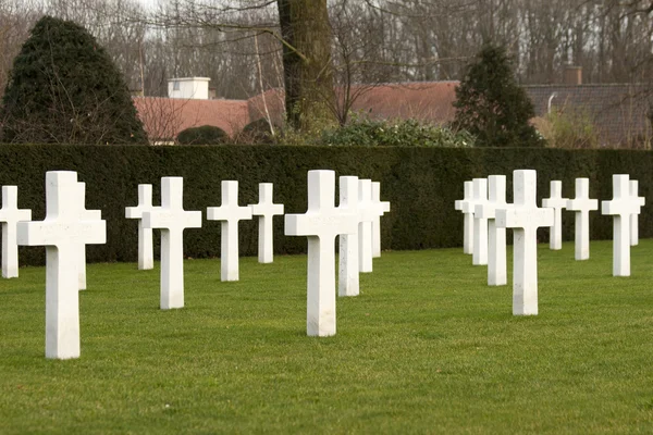 Amerikaanse begraafplaats Vlaanderen veld België waregem — Stockfoto