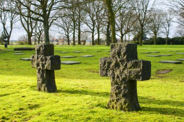 Alman mezarlığı friedhof flanders alanları menen Belçika