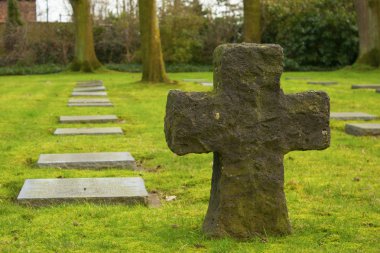 Alman mezarlığı friedhof flanders alanları menen Belçika