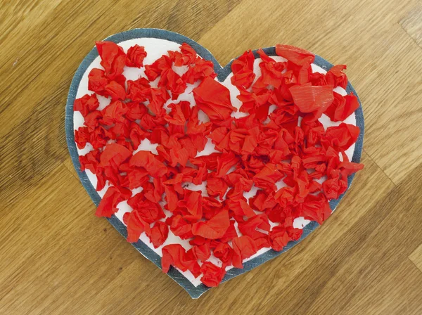 Alla hjärtans dag röda hjärtat älskar romantik passion — Stockfoto