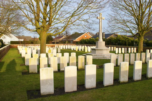 Cemitério grande guerra mundial um flanders bélgica — Fotografia de Stock