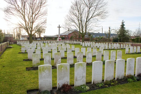 Friedhof großer weltkrieg man flandert belgien — Stockfoto