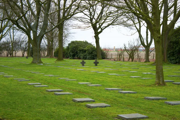 Tyska stora världskriget 1 Flandern fält Belgien kyrkogård — Stockfoto