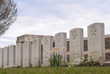 bir asker Savaşı mezarlık flanders Belçika alanları