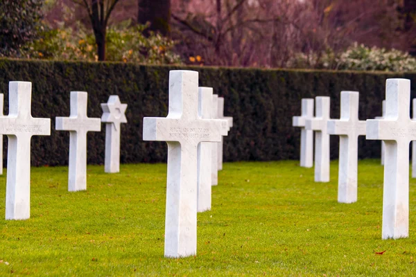Cemitério americano de Flandres campo na Bélgica waregem와 레 젬 벨기에 플랑드르 분야 미국 묘지 — Zdjęcie stockowe