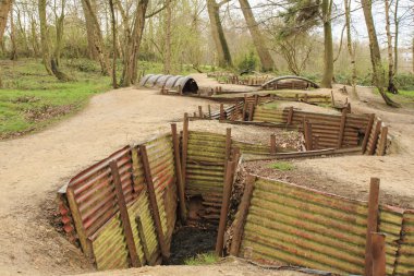 Trenches in Flanders Fields Ypres great world war one Hill 62 clipart