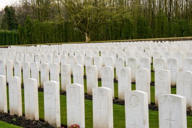 Mezarlık büyük Dünya Savaşı bir flanders Belçika