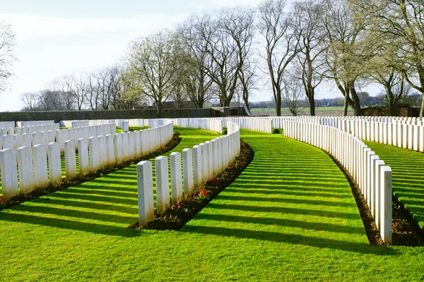 Kyrkogården stora världen kriger en Flandern Belgien — Stockfoto