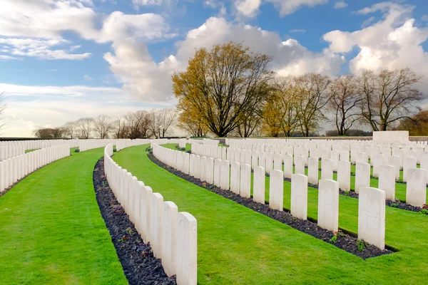 Ahşap mezarlığı büyük Dünya Savaşı bir flanders Belçika — Stok fotoğraf