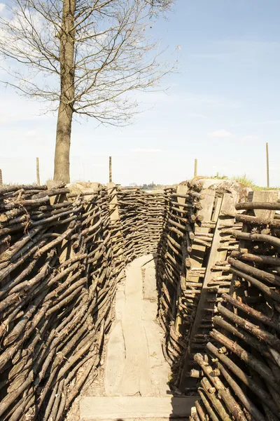 Bayernwald Alman siperlerine büyük Dünya Savaşı flanders Belçika — Stok fotoğraf