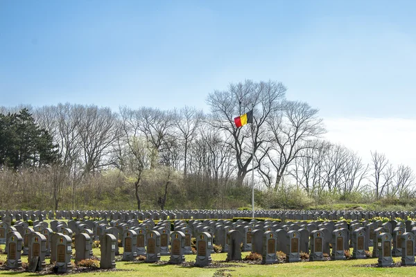 Cemetery belgian soldiers world war one — Stock Photo, Image