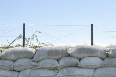 Sandbags world war 1 trench of death Flanders Belgium clipart