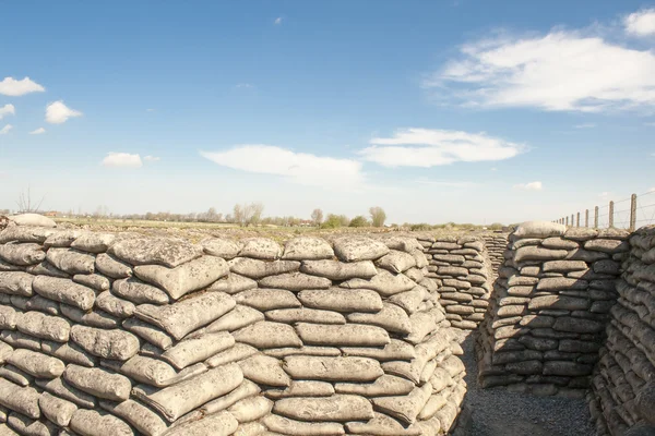 Trench of death world war 1 flanders fields belgium — Stock Photo, Image