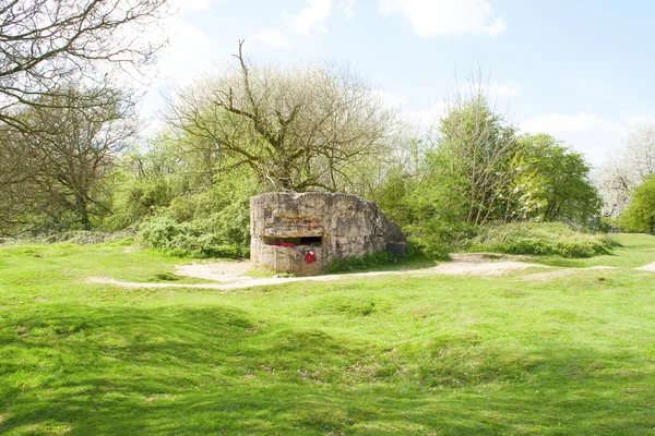 Makinelinin büyük Dünya Savaşı 1 flanders Belçika bunker — Stok fotoğraf