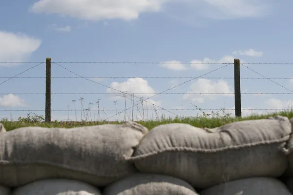 Loopgraven van dood Wereldoorlog één Vlaanderen België — Stockfoto