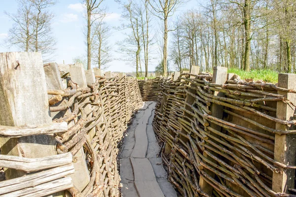 Bayernwald Trincheras Primera Guerra Mundial Flandes Bélgica — Foto de Stock