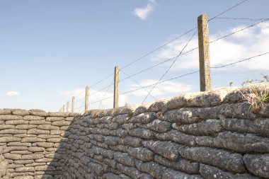 Ölüm 1.Dünya Savaşı siperlerde flanders alanları Belçika kum torbası.