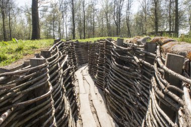 WW1 trench in Bayernwald world war one Belgium clipart