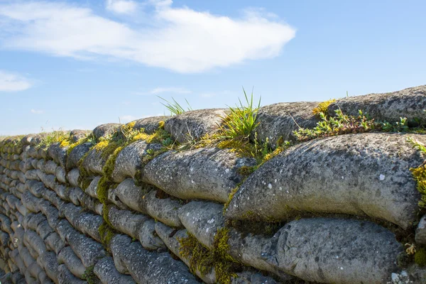 Trench of death sandbags World war one — стоковое фото